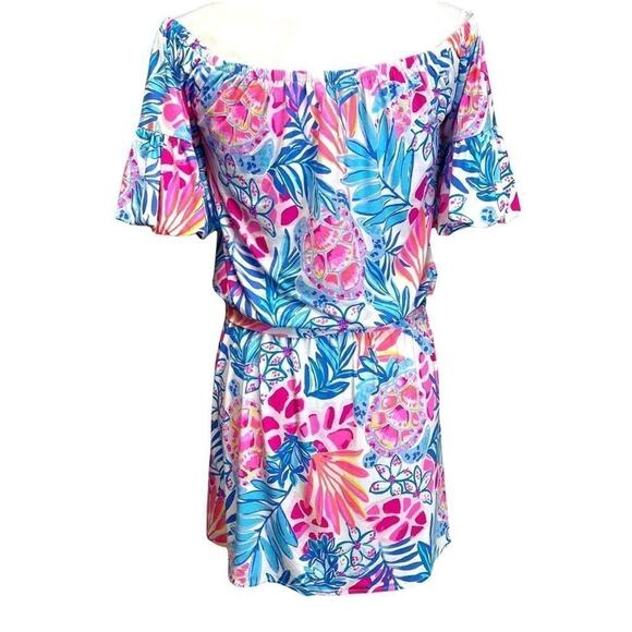 Lilly Pulitzer Size S Samia Off-the-Shoulder Romper Rainforest Retreat Print NWT - Picture 8 of 12